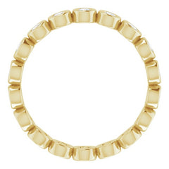 14K Yellow 1/2 CTW Natural Diamond Eternity Band Size 6