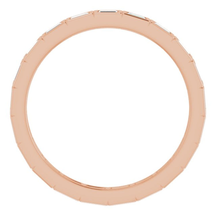 14K Rose 1/3 CTW Natural Diamond Eternity Band Size 6