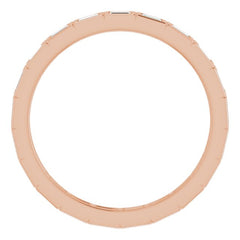 14K Rose 1/3 CTW Natural Diamond Eternity Band Size 6