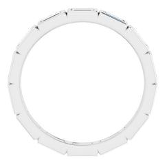 14K White 1/2 CTW Natural Diamond Eternity Band Size 6