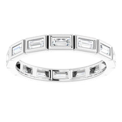14K White 1/2 CTW Natural Diamond Eternity Band Size 6