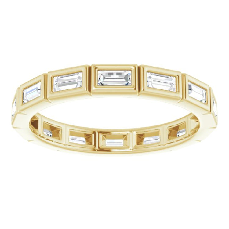 14K Yellow 1/2 CTW Natural Diamond Eternity Band Size 6