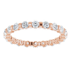 14K Rose 1 CTW Natural Diamond Eternity Band Size 6