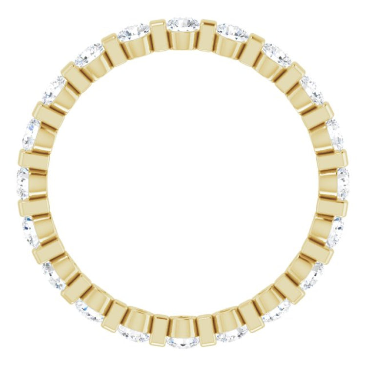 14K Yellow 1 CTW Natural Diamond Eternity Band Size 6