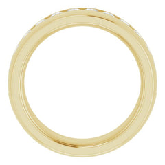 14K Yellow 1 3/8 CTW Natural Diamond Band
