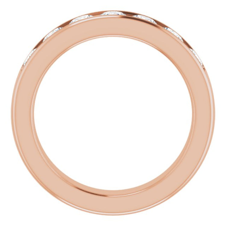 14K Rose 1 7/8 CTW Natural Diamond Band