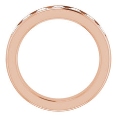 14K Rose 1 7/8 CTW Natural Diamond Band