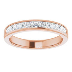 14K Rose 1 CTW Natural Diamond Band