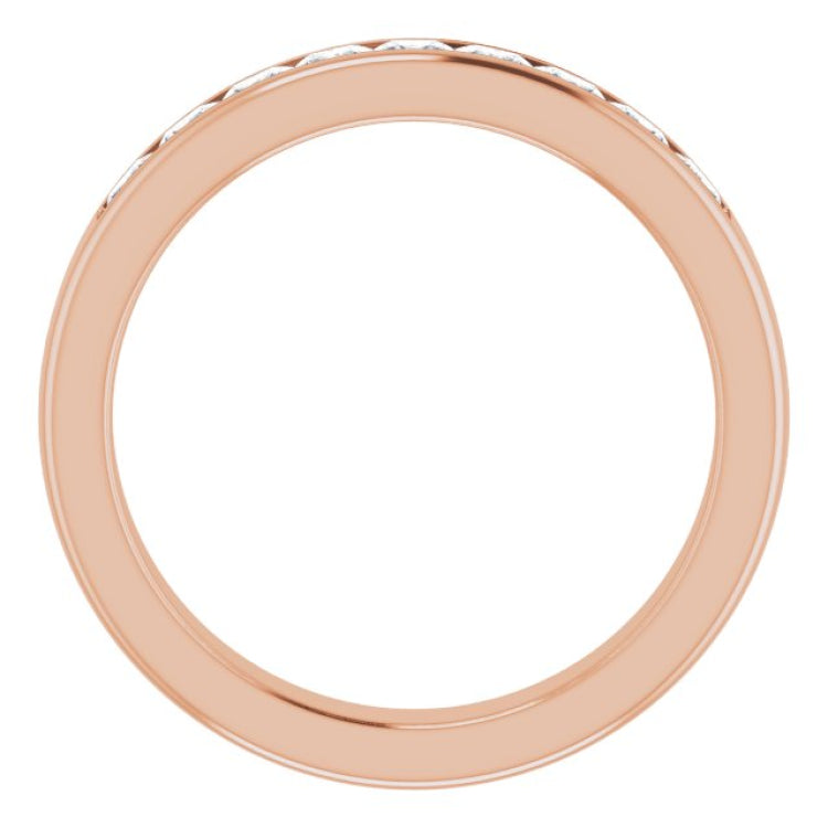 14K Rose 1 1/6 CTW Natural Diamond Band