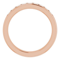 14K Rose 1 1/6 CTW Natural Diamond Band