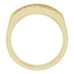 14K Yellow 1 CTW Natural Diamond Milgrain Band