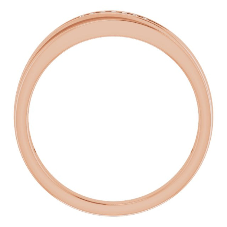 14K Rose .03 CTW Natural Diamond Band