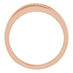 14K Rose .03 CTW Natural Diamond Band