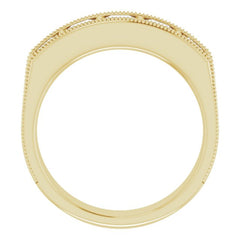 14K Yellow 1 9/10 CTW Natural Diamond Milgrain Band