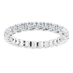 14K White 1 3/8 CTW Natural Diamond Eternity Band