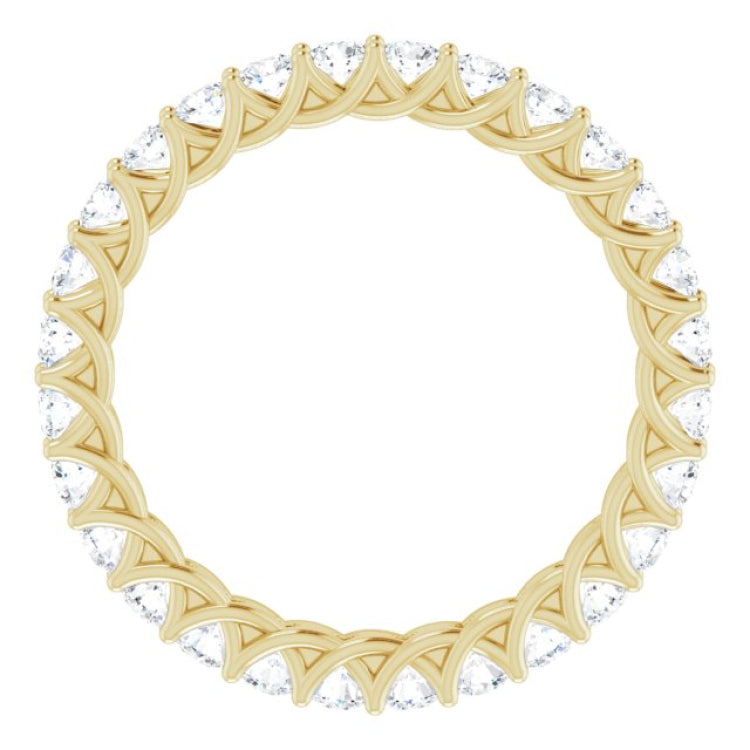 14K Yellow 1 3/8 CTW Natural Diamond Eternity Band