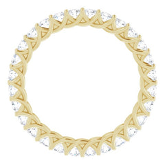 14K Yellow 1 3/8 CTW Natural Diamond Eternity Band