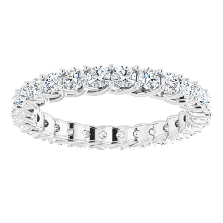 14K White 1 1/2 CTW Natural Diamond Eternity Band