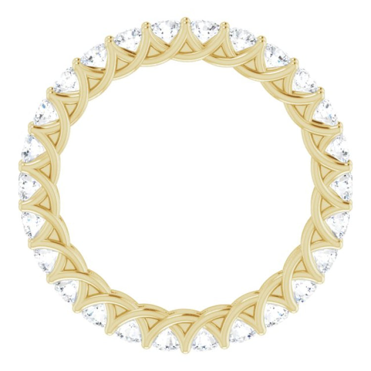 14K Yellow 1 1/2 CTW Natural Diamond Eternity Band