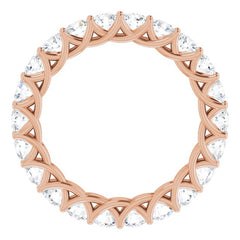 14K Rose 2 CTW Natural Diamond Eternity Band