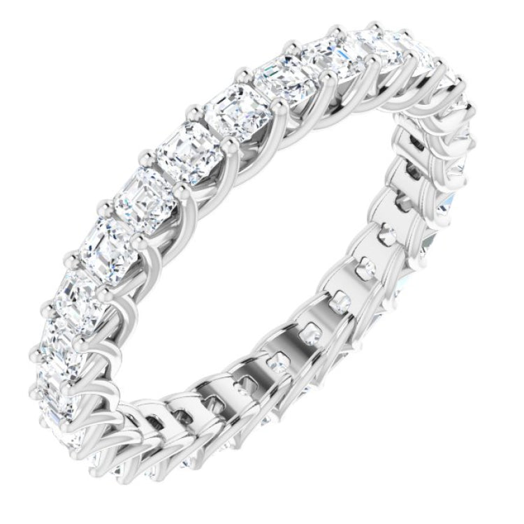 14K White 1 1/2 CTW Natural Diamond Eternity Band Size 7