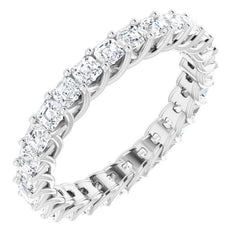14K White 1 1/2 CTW Natural Diamond Eternity Band Size 7
