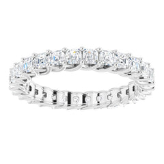 14K White 1 1/2 CTW Natural Diamond Eternity Band Size 7