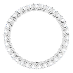 14K White 9/10 CTW Natural Diamond Eternity Band