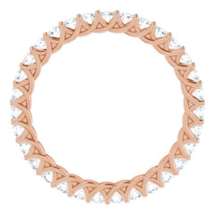 14K Rose 9/10 CTW Natural Diamond Eternity Band