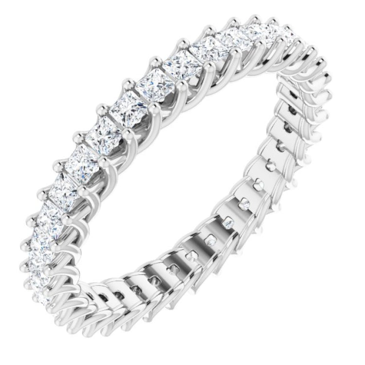 14K White 1 1/6 CTW Natural Diamond Eternity Band