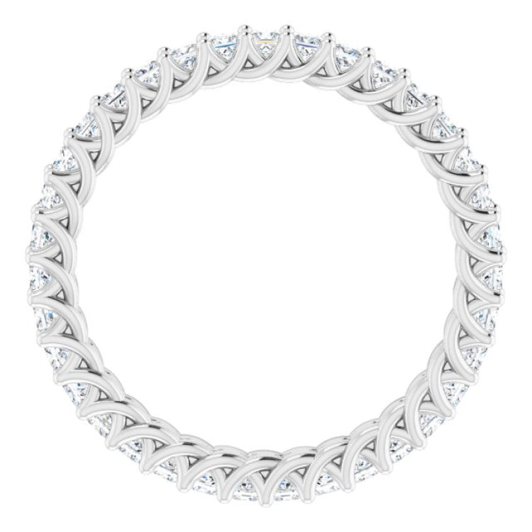 14K White 1 1/6 CTW Natural Diamond Eternity Band