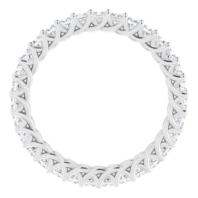 14K White 1 1/2 CTW Natural Diamond Eternity Band