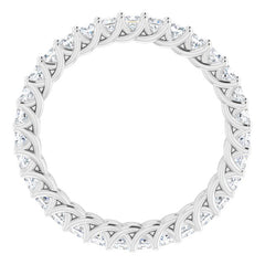 14K White 1 1/2 CTW Natural Diamond Eternity Band