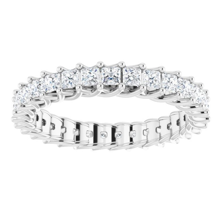 14K White 1 1/2 CTW Natural Diamond Eternity Band