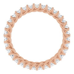 14K Rose 1 1/2 CTW Natural Diamond Eternity Band