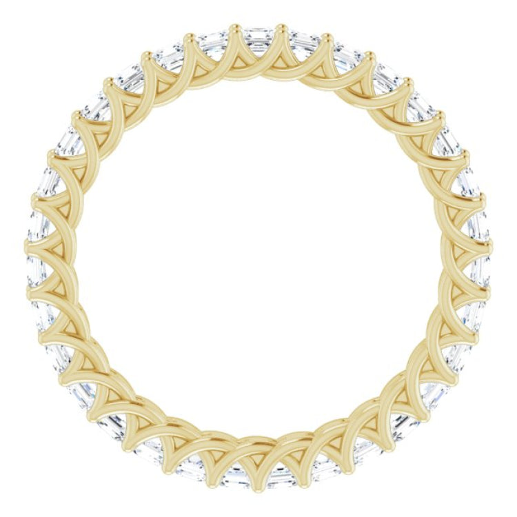 14K Yellow 1 1/2 CTW Natural Diamond Eternity Band Size 7