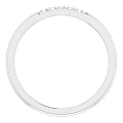 14K White .07 CTW Natural Diamond French-Set Anniversary Band
