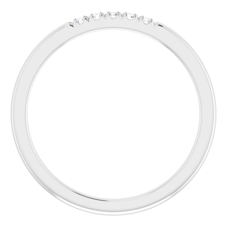 Platinum .07 CTW Natural Diamond French-Set Anniversary Band