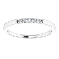 Platinum .07 CTW Natural Diamond French-Set Anniversary Band