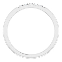14K White 1/10 CTW Natural Diamond French-Set Anniversary Band