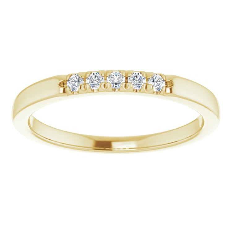 14K Yellow 1/10 CTW Natural Diamond French-Set Anniversary Band