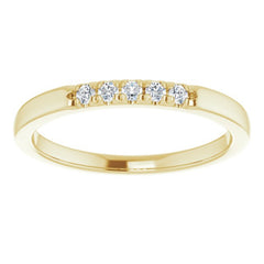 14K Yellow 1/10 CTW Natural Diamond French-Set Anniversary Band