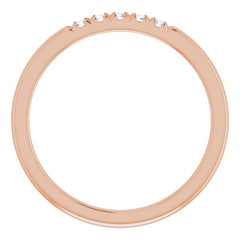 14K Rose 1/10 CTW Natural Diamond French-Set Anniversary Band