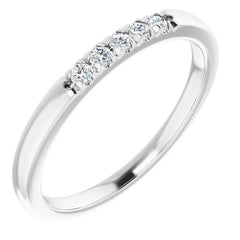 Platinum 1/10 CTW Natural Diamond French-Set Anniversary Band