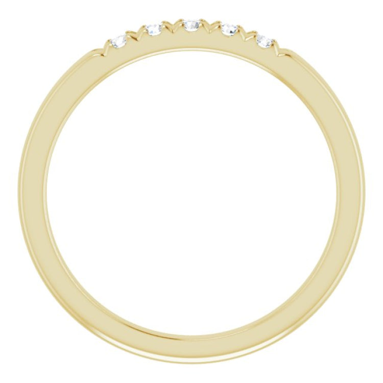 14K Yellow 1/6 CTW Natural Diamond French-Set Anniversary Band