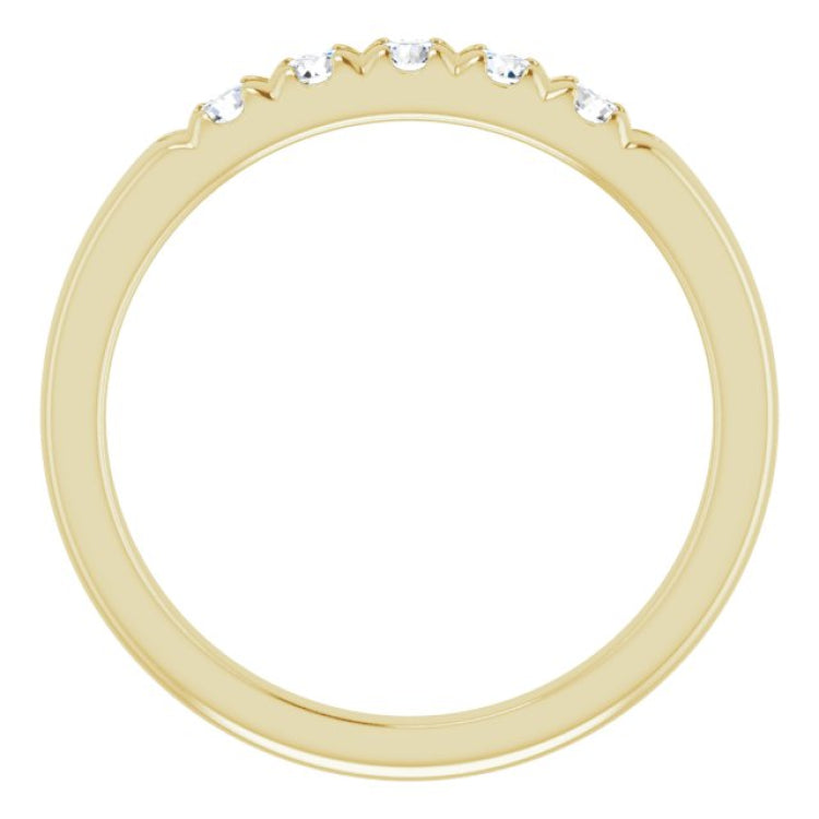 14K Yellow 1/3 CTW Natural Diamond French-Set Anniversary Band