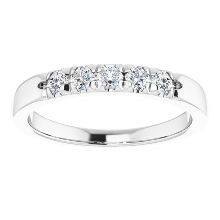 Platinum 1/3 CTW Natural Diamond French-Set Anniversary Band