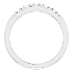 14K White 1/2 CTW Natural Diamond French-Set Anniversary Band