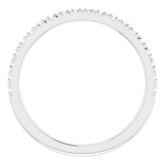 Platinum 1/4 CTW Natural Diamond French-Set Anniversary Band