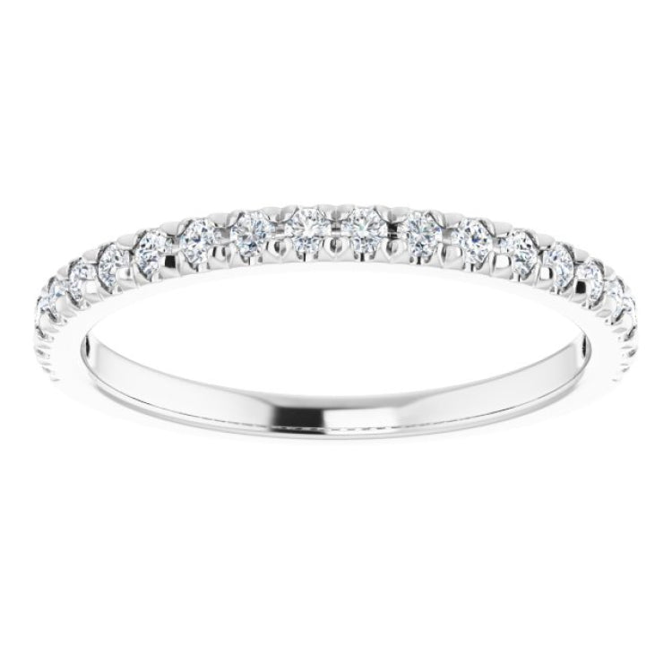 Platinum 1/4 CTW Natural Diamond French-Set Anniversary Band